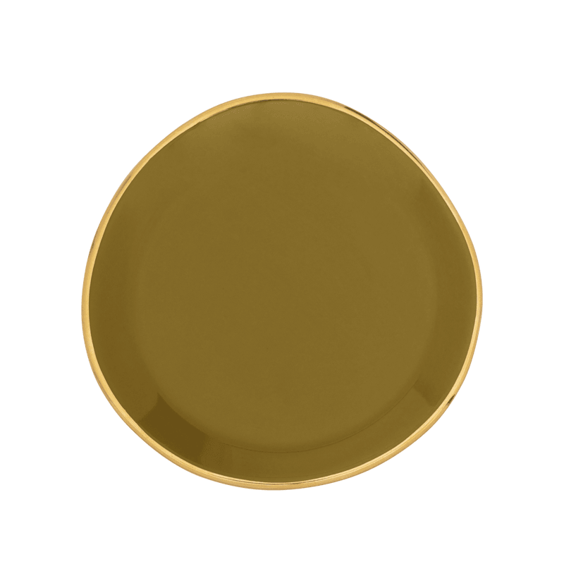 Good Morning plate Ø9 cm - Amber green