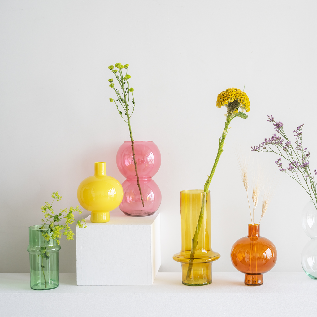 Vase Recycled Glass Round