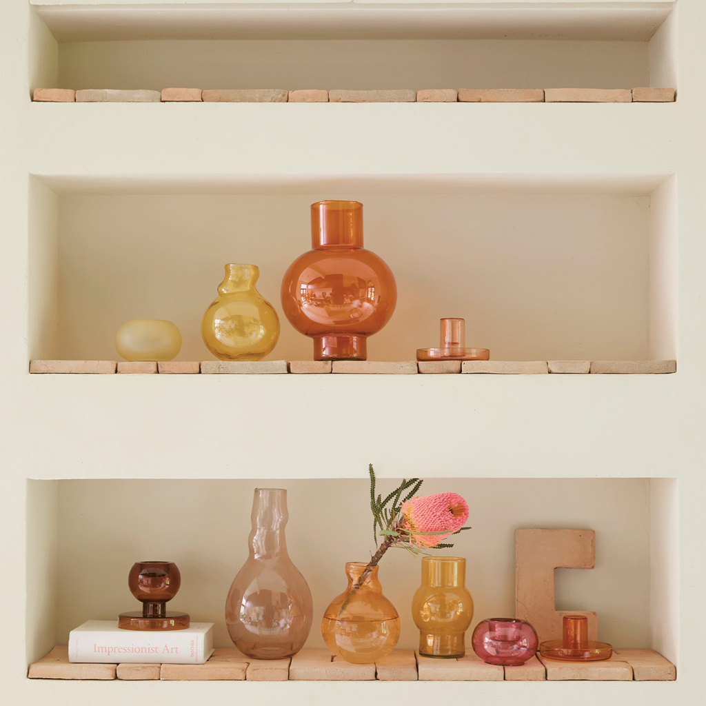 Bougeoir Tealight des Deux Côtés Abricot Orange