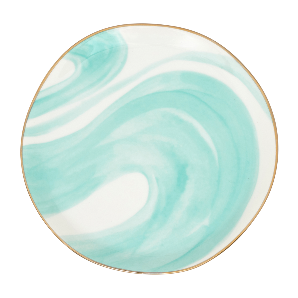 Assiette Bonjour Ø17 cm - Vert Émeraude