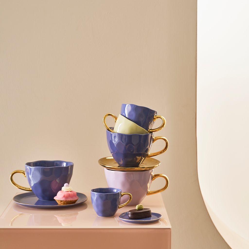 Good Morning Kopje Cappuccino / Tea Ø11 cm - Purple Blue