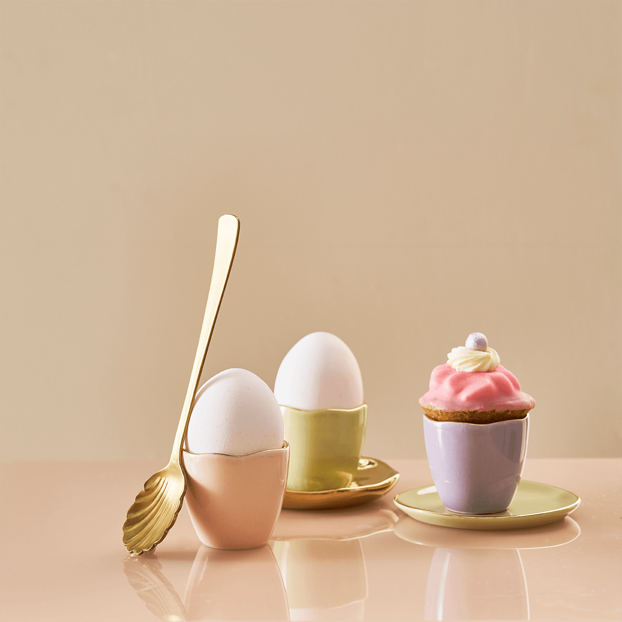 Good Morning egg cup Old Pink, Set of 2, in gift pack - Urban Nature Culture