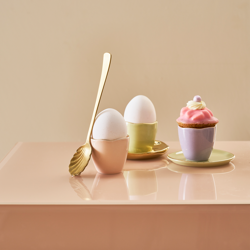 Good Morning egg cup Old Pink, Set of 2, in gift pack