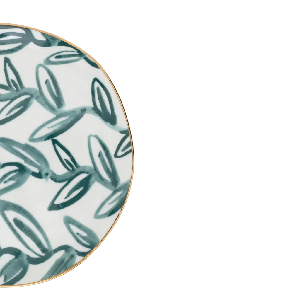 Good Morning plate Ø17 cm - Leaves Aqua - Urban Nature Culture