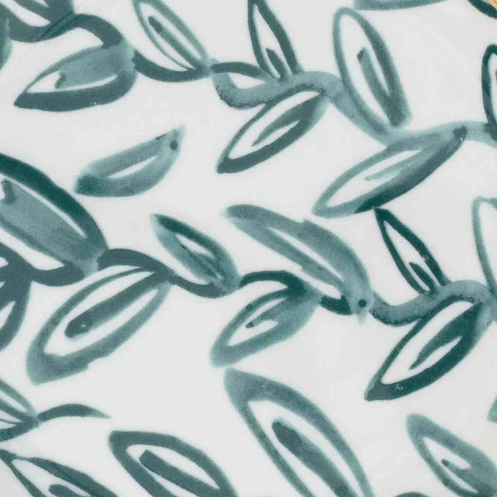 Good Morning plate Ø17 cm - Leaves Aqua - Urban Nature Culture