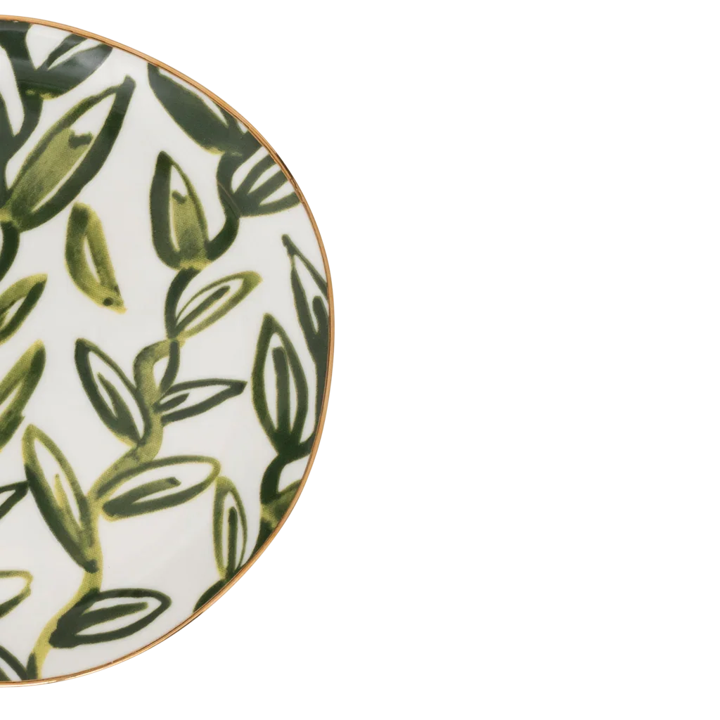 Good Morning plate Leaves Evergreen Sprig - Ø17 cm - Urban Nature Culture