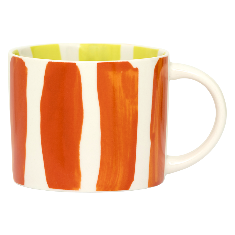 LINDA. x UNC mug Tazza with printed stripes inside & outside B