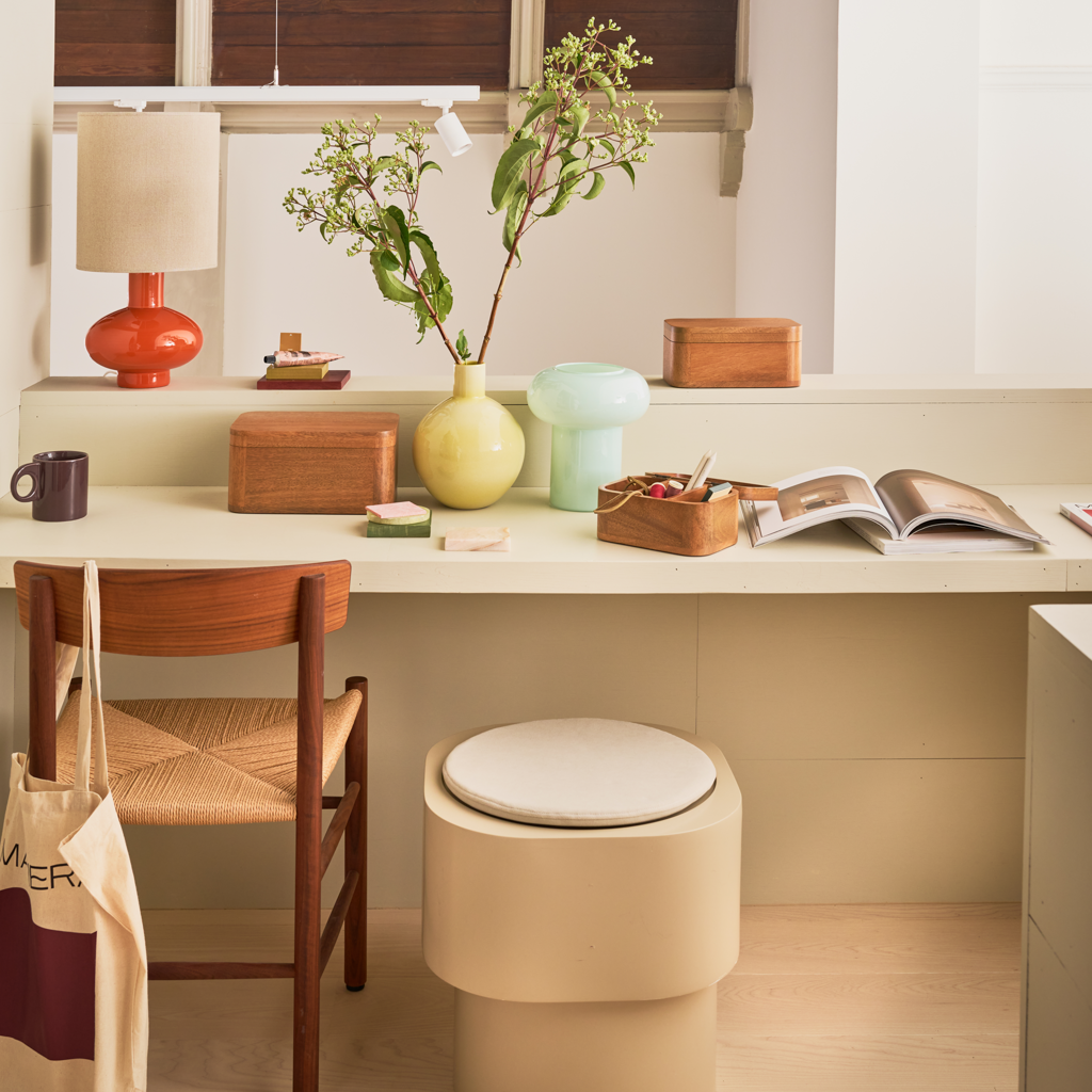 Side table Tabouret, Pale khaki