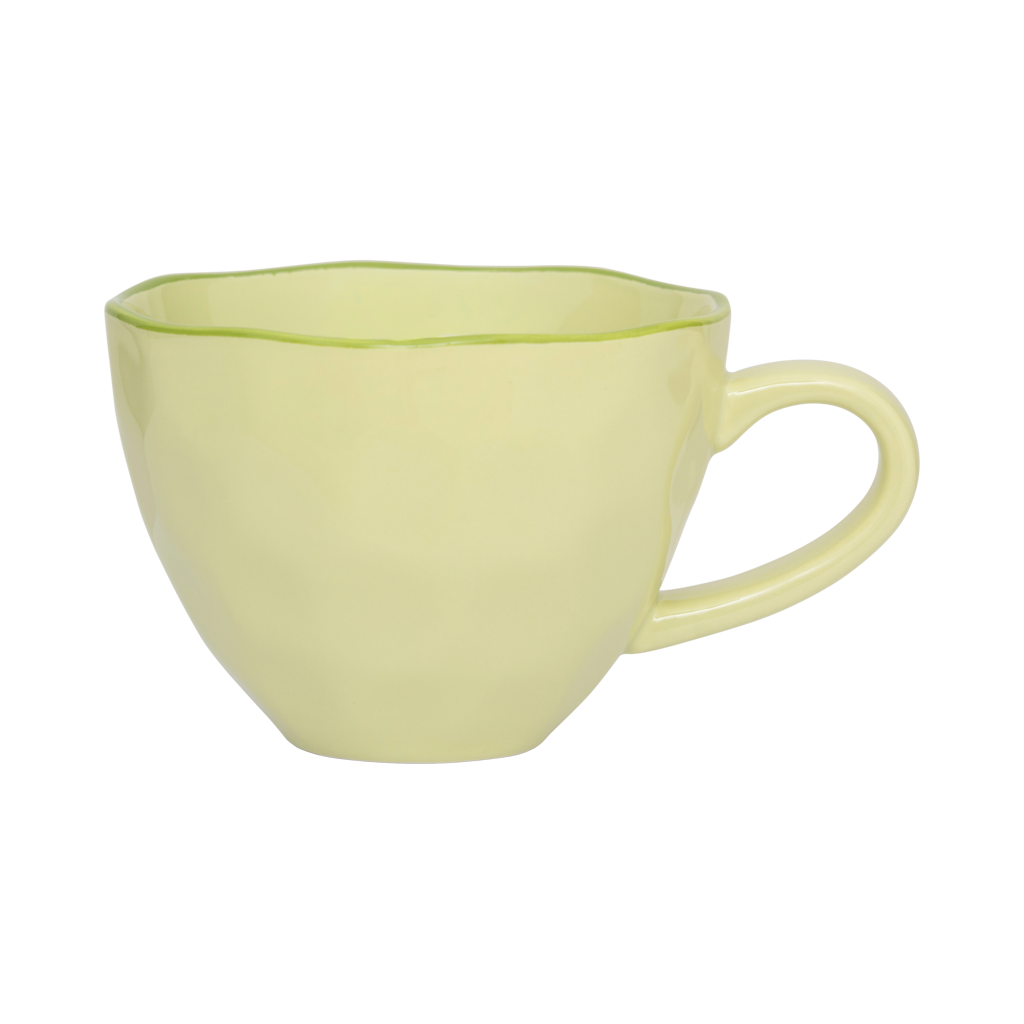 Good Morning Cup Cappuccino/Tea sculpted Pale green