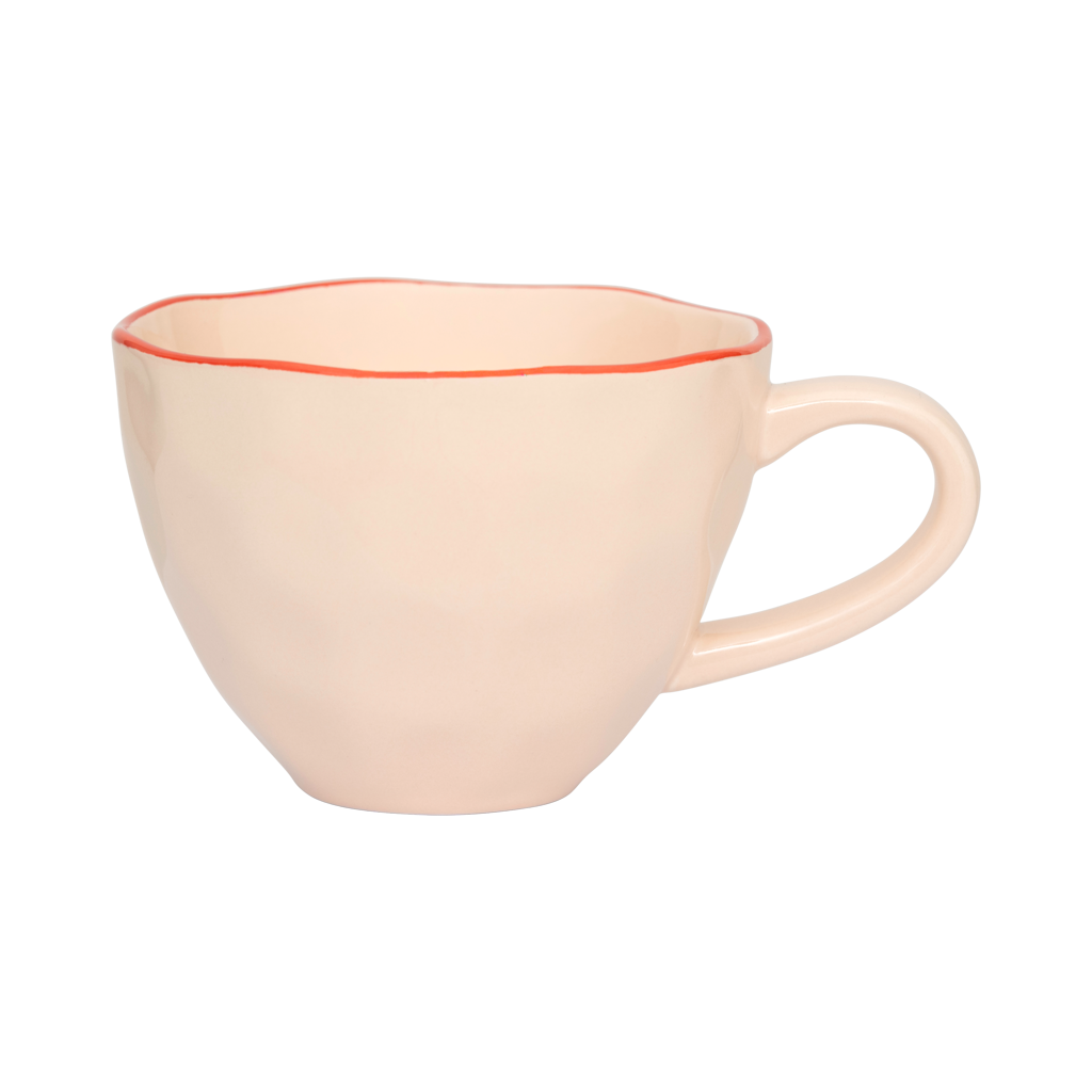 Good Morning Cup Cappuccino/Tea sculpted Old pink