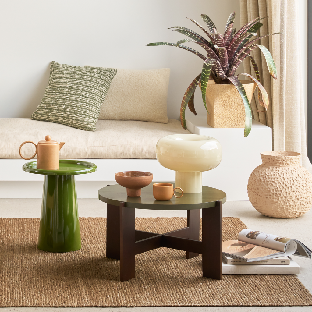 A small teapot for two cups with a refined, contemporary look, finished in a matt reactive mid- brown glaze, featuring a large rounded handle. Made from a balanced mix of recycled and virgin ceramics.