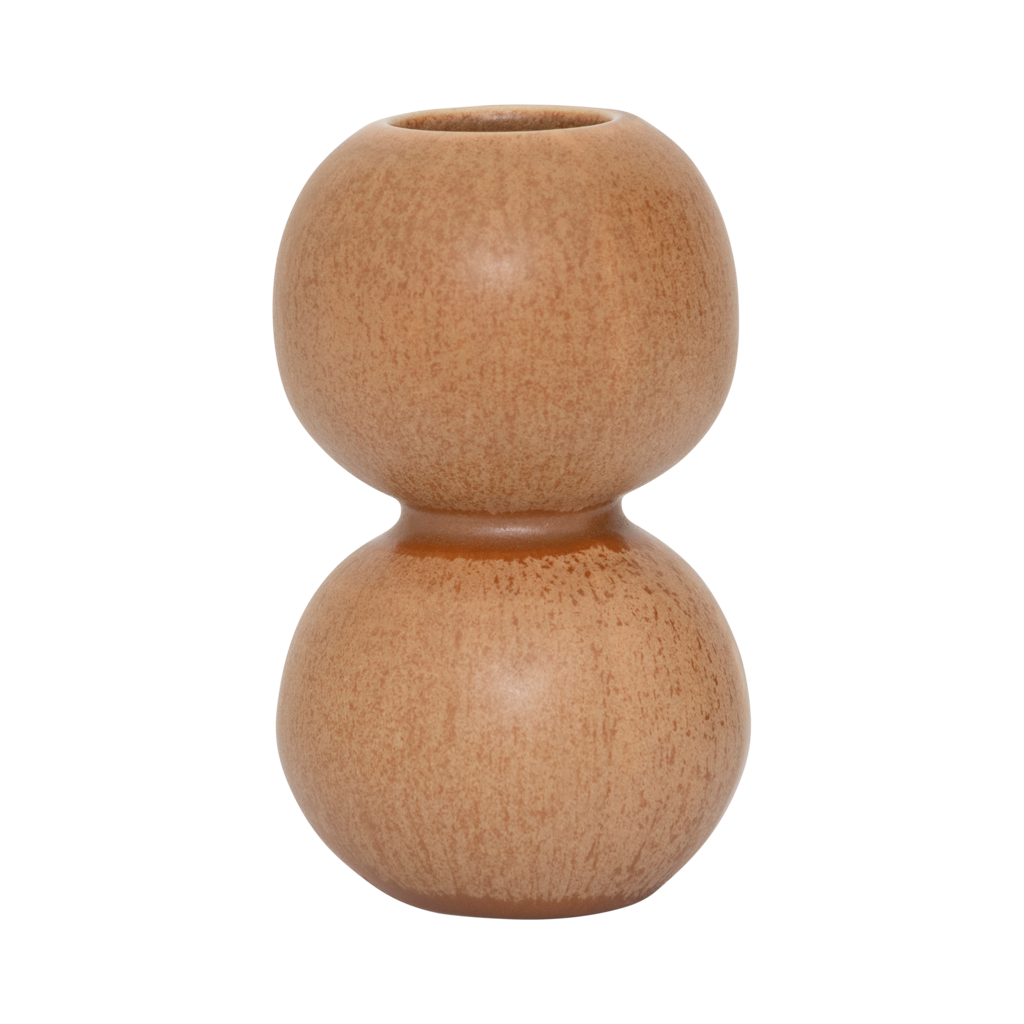A set of three mini vases in natural tones. Reactive and textured glazes, each with its own organic, sculptural shape. Made from a balanced mix of recycled and virgin ceramics.