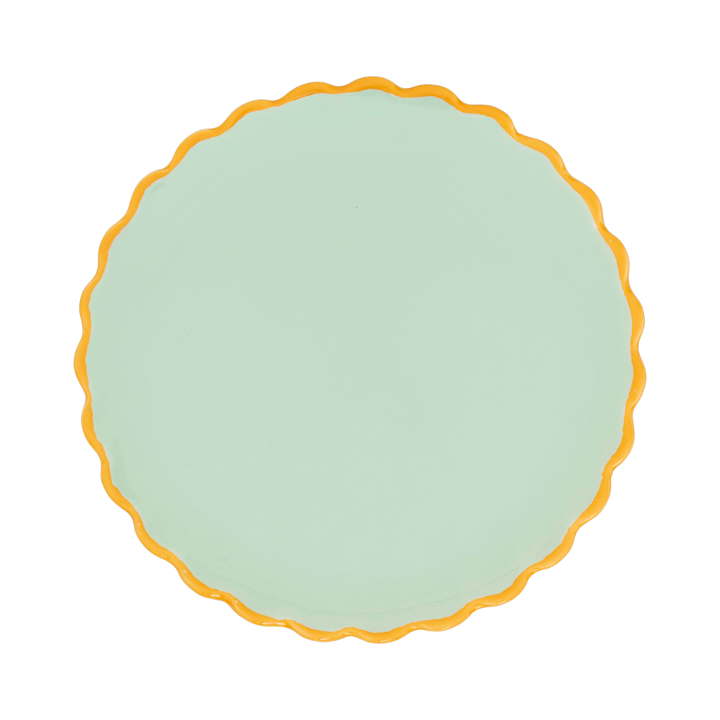 Good Morning plate sculpted 13,5cm, Celadon