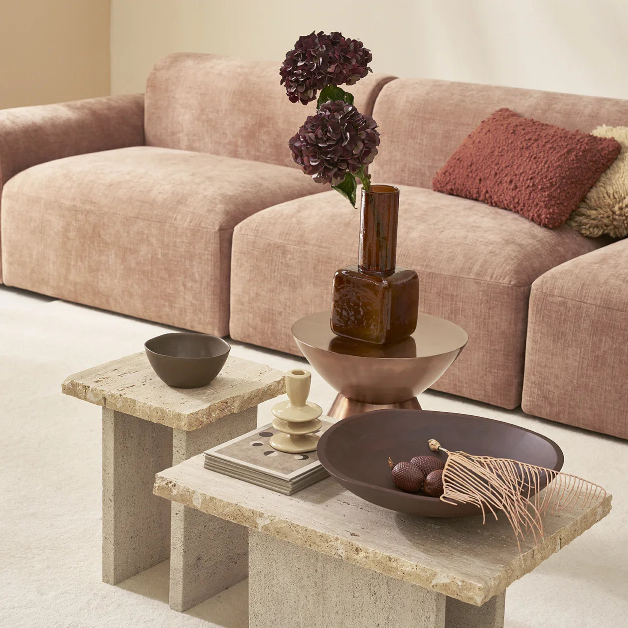 Modular seater Tao, Old Pink - 90 * 100 * 74cm - Urban Nature Culture