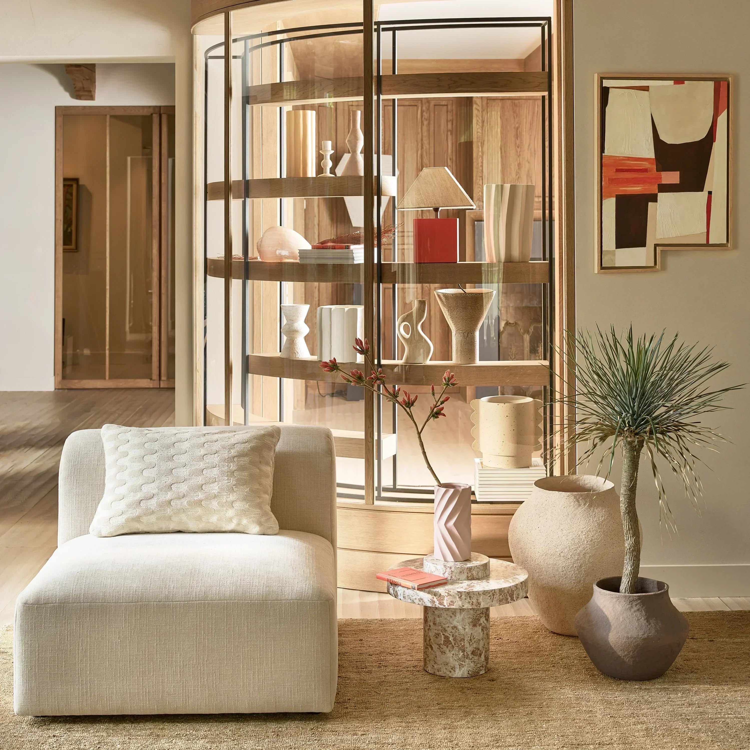 Modular hocker Tao, almond milk - 90 * 100cm - Urban Nature Culture