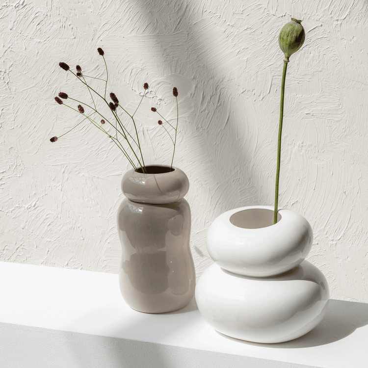 Vase pebbles White - Urban Nature Culture