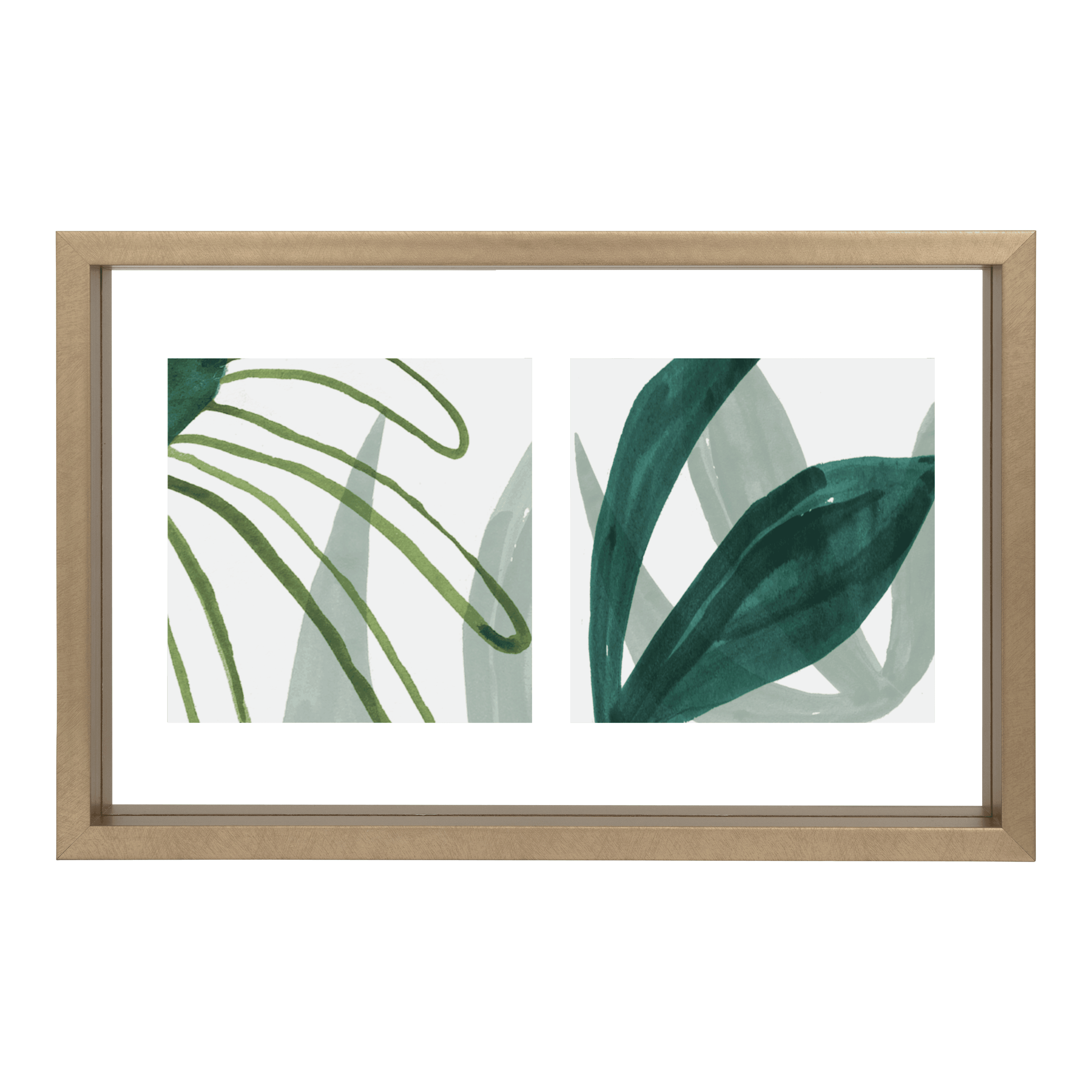 Photo Frame Floating Double, Gold - Urban Nature Culture