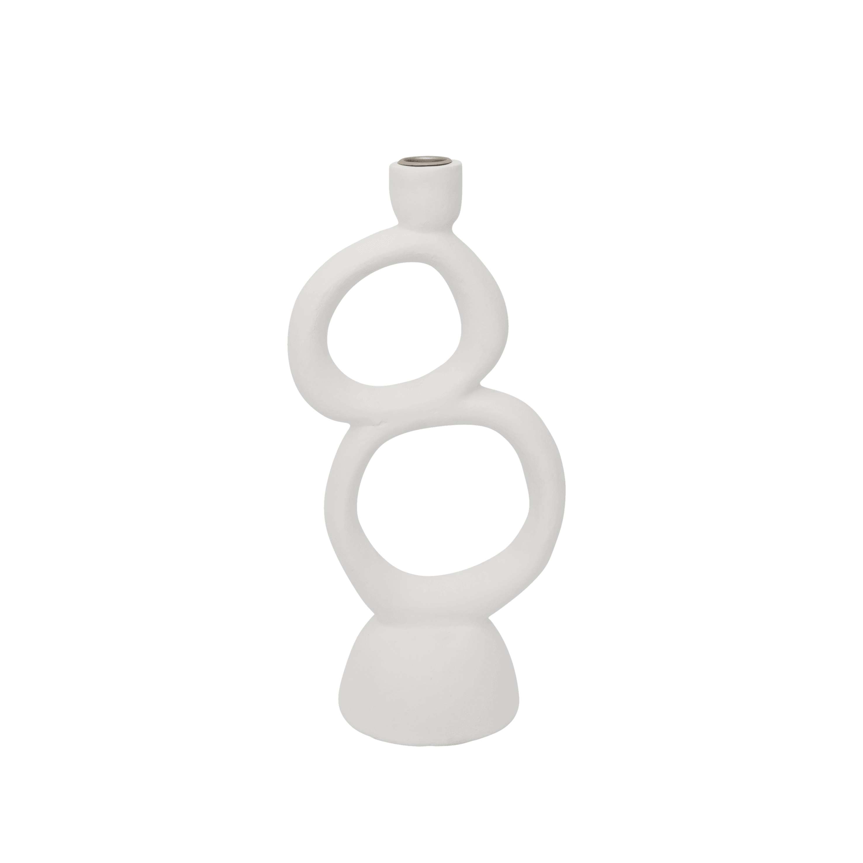 Candle holder ecomix Rough Sophistication Double, white - Urban Nature Culture