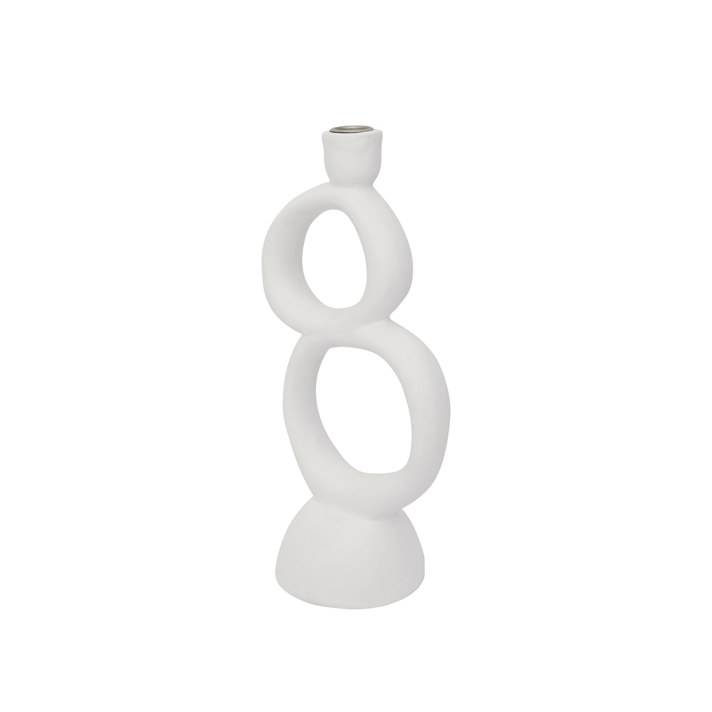 Candle holder ecomix Rough Sophistication Double, white - Urban Nature Culture
