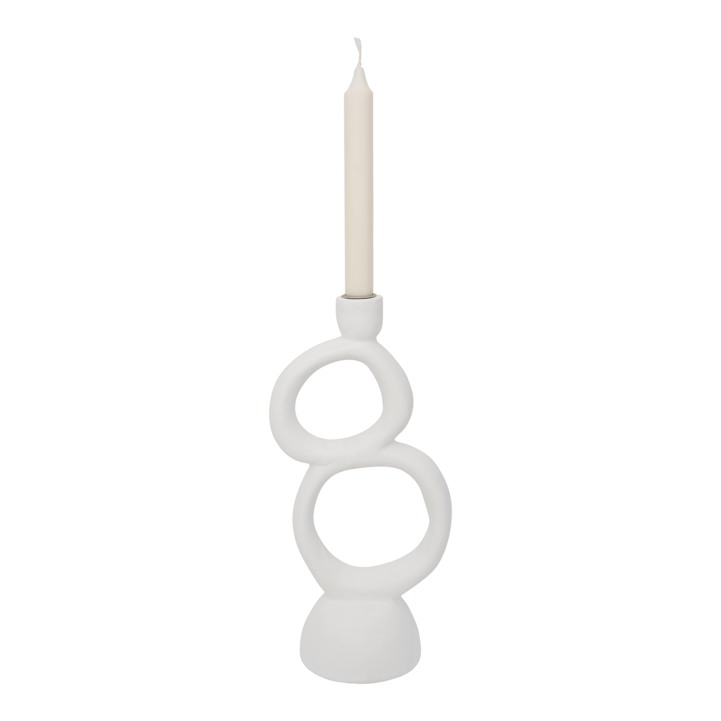 Candle holder ecomix Rough Sophistication Double, white - Urban Nature Culture