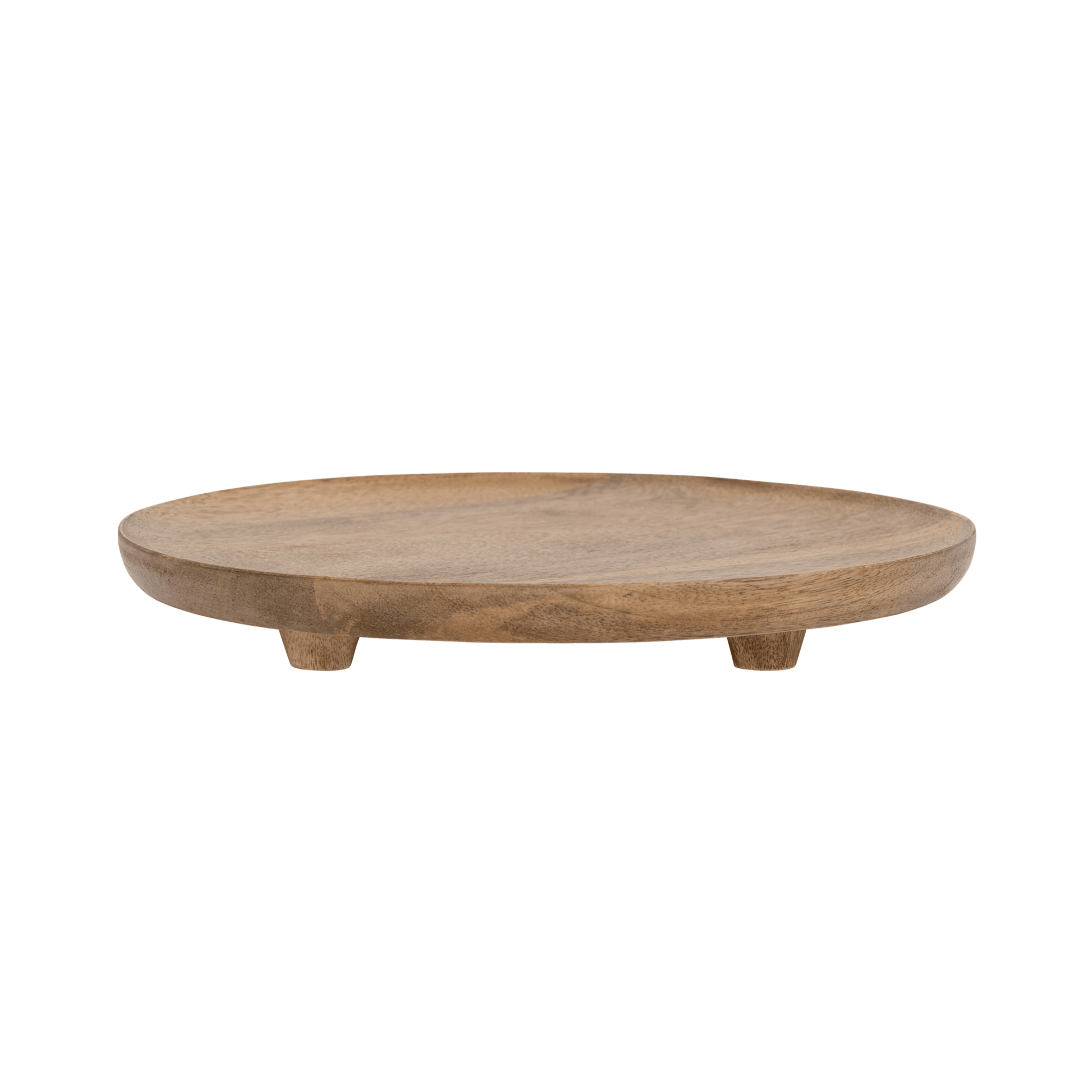 Plate on feet large, golden oak - Urban Nature Culture